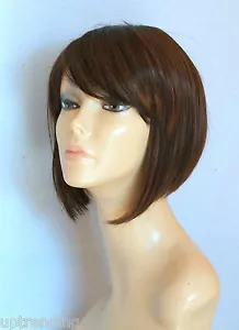 HIGH HEAT RESISTANT SHORT SMOOTH HAIR NEW FASHION LADY WOMENS DAILY FULL WIG UK - Picture 1 of 28