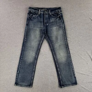 Carbon 30x30 Relaxed Straight Fit Jeans Retro Y2K Distressed Wash - Picture 1 of 13