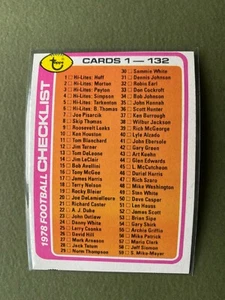 1978 Topps Football Card #107 CHECKLIST 1-132 (Unmarked) NM oc - Picture 1 of 2