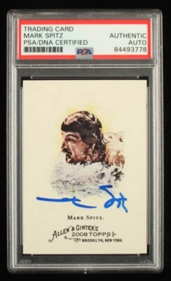 Mark Spitz Signed 2008 Topps Allen and Ginter #262 Card Auto PSA - Image 1 of 2