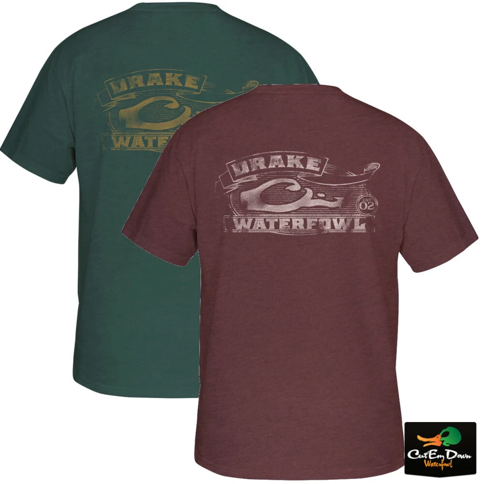 NEW DRAKE WATERFOWL MONEY LOGO SHORT SLEEVE T-SHIRT S/S - Image 1 of 1