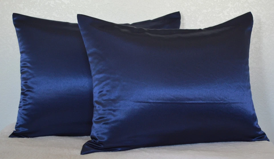 High Quality 2 Pieces of Hidden Zipper Satin Pillow Case, Multi Size/Color - Image 1 of 1