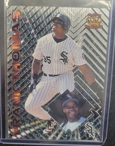 1997 Pacific Crown Collection Prism Platinum Frank Thomas #22 HOF - Picture 1 of 2