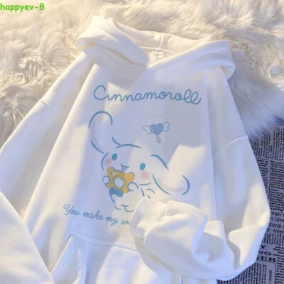 Девочек Cinnamoroll повседневный толстовка с капюшоном пуловер пальто сладкий толстовка кроличьего подарок новый - Изображение 1 из 4