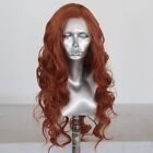Copper Red Lace Front Wig Body Wave Synthetic Hair Wigs Heat Resistant Cosplay