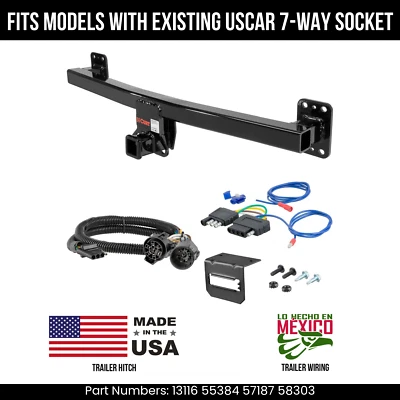 Сцепное устройство для прицепа 11-17 VW Touareg с 5-контактной проводкой подходит с вилкой USCAR Curt 7,5 К - Изображение 1 из 4