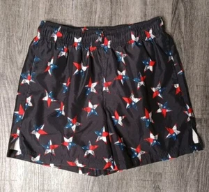 Cascade Sport Swim Trunks Mens Medium Red White And Blue Stars USA Beach - Imagen 1 de 7