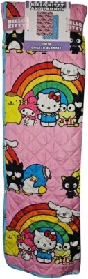 Hello Kitty Quilted Reversible Throw Blanket - HK & Friends, 60"x90" - Image 1 of 4