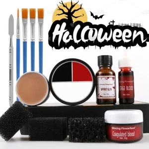 Kit de Maquillaje de Halloween para Bruja Vampiro Zombie Monstruo PARA Niños Adultos Kit de Maquillaje - Imagen 1 de 24