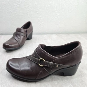 Clarks bequeme Stiefeletten Gr. 7 braun Leder niedriger Absatz adrette Arbeitsschuh Stiefel - Bild 1 von 11