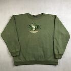 Sweat-shirt poisson vintage homme L bar vert pêche Canada nature extérieur années 90