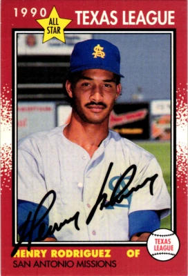 90 Grand Slam Texas League All-Stars #8 Henry Rodriguez Signed - Image 1 of 2