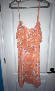 NEU Derek Heart Junior’s Style XL Floral Peach Sommerkleid - integriertes Futter - Bild 1 von 8