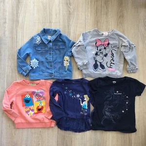 5 pc Kids Girls Disney Frozen Jean Denim Jacket Sweatshirt Minnie Tops 3-4 years - Picture 1 of 12