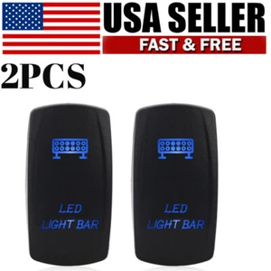 2PCS Blue Light Control Rocker Toggle Switch For ATV UTV ARB Carling Truck - Foto 1 di 7