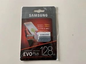 NEW Samsung 128GB EVO Plus SDXC with Adapter MB-MC128GA Memory Card SEALED - Picture 1 of 4