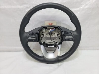 2018-2021 Hyundai Kona Steering Wheel Black Leather OEM 56100-J9380-UN5 - Image 1 of 4