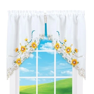 Schöne Sonnenblumen Bordüre Küchenvorhänge - Bild 1 von 10