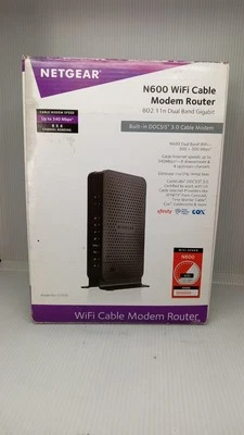 NETGEAR C3700 N600 Wireless WiFi DOCSIS 3.0 Cable Modem Router - Image 1 of 4