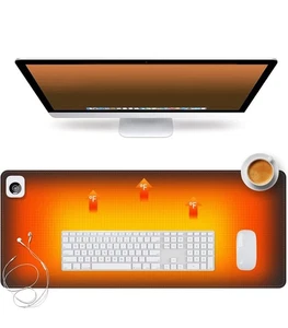 Warm Desk Pad Large Heated Keyboard Mat, Office Hand Warmer - Picture 1 of 6