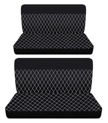 Черные чехлы на передние и задние диваны для 4 дверей Buick Century 1954–1958 годов выпуска - Изображение 1 из 4