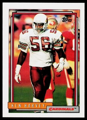 Ken Harvey, 1992 Topps, #292, Phoenix Cardinals, - Image 1 of 2