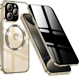 Magnetic Privacy Case for iPhone 15 Pro Max Anti Peeping Tempered Glass Screen - Picture 1 of 7