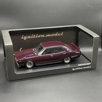 Allumage Model 1/18 Nissan Skyline 2000 GT-X GC110 Purple Diecast Car - Photo 1/4