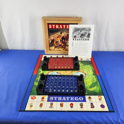 Stratego Wooden Box Series Board Game 2002 Milton Bradley - COMPLETE EUC - Image 1 of 4