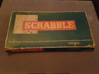 🎲 Scrabble Bad Box Vintage Word Tile Board Game By Spears Complete - Image 1 of 4