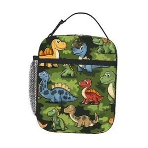 Lunch Bags for Kids, Insulated Lunch Box Tote with Adjustable Strap Dinosaur - Picture 1 of 8