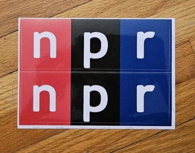 NPR Stickers National Public Radio Vinyl Decal Set of 2,  2x6" - Image 1 of 4
