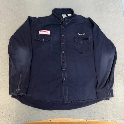 Camisa Workrite FR Para Hombre Talla 62 Larga (4XL) Azul Manga Larga Abotonada * Foto 1 de 4