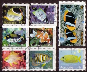 AUSTRALIA 2010 FISH SEA LIFE SET OF 8 FINE USED. - Picture 1 of 1