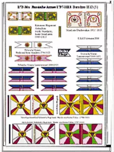 BANDIERE X SOLDATINI 1/72 - FLAGS 36a: Russian Army 1797-1813. Borodino 1812 (5 - Imagen 1 de 1