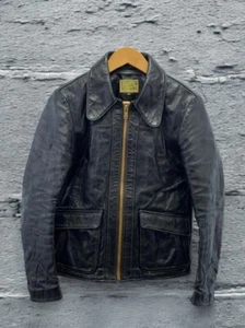 Joe Mccoy Leather Jacket Blouson/36/Leather/Blk/Plain/Dead Wood/Mj15011#D0912B - Picture 1 of 4
