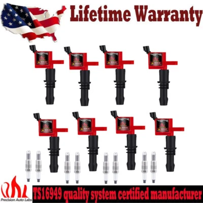 8x Bobina de encendido y bujías para Ford F150 F250 6,8 L 5,4 L 2004 2005 2006-2010 Foto 1 de 4