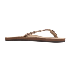 Rainbow-Flirty Braidy Sandal 301ALTSB Women's Expresso Brown Flip Flops - Picture 1 of 9
