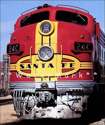 Póster de colección Santa Fe Railroad Super Chief 1950 clásico viaje en tren Foto 1 de 4