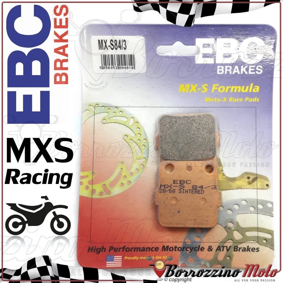 PASTIGLIE FRENO POSTERIORE RACING EBC MX-S 84/3 YAMAHA YZ 80 1996 1997 1998 Foto 1 de 1