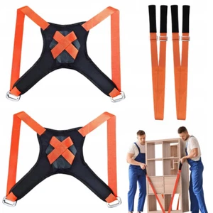 Lifting Shoulder Straps Moving Harnesses Furniture Cargo Movers Aid Heavy Duty - Picture 1 of 12