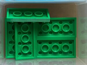 Pièces LEGO - Plaque Vert Vif 2 x 4 - N°3020 - QTY 5
