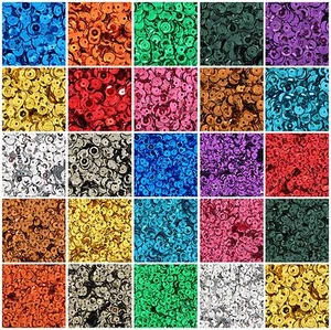 LOOSE CUP SEQUINS - METALLIC - 720/PACK - 4MM & 6MM 24 COLORS - THREADART - Picture 1 of 18