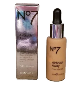 Boots No7 Airbrush Away Foundation TOFFEE Hypo-Allergenic 30ml BRAND NEW in Box - Picture 1 of 4