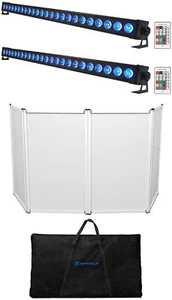 Rockville RFAAW DJ Event Facade Booth+Bag+Scrim+(2) Rechargeable Light Strips - Picture 1 of 12