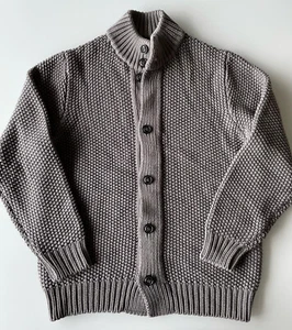 Drumhor Sweater Size 52 L Mens Buttons Horn Grey Medium Cardigan Sample - Picture 1 of 4