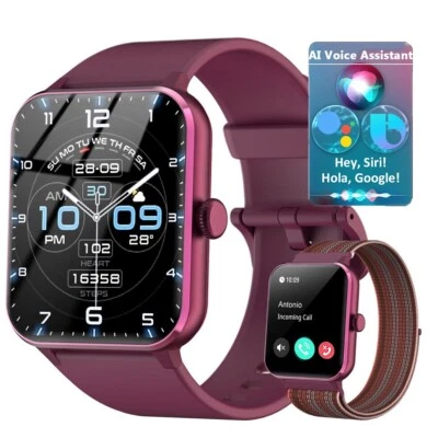 FEIPUQU Waterproof Smart Watch for Men Women Compatible with iPhone/Android Phones