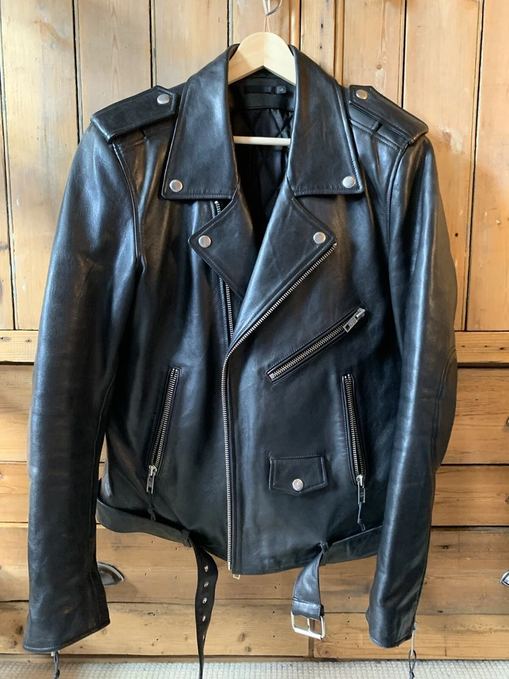 BLK DNM Leather Biker Jacket Large - Image 1 of 4