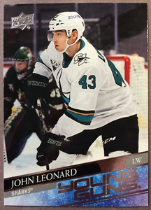 2020-21 Upper Deck Young Guns #474 John Leonard San Jose Sharks RC - Bild 1 von 1