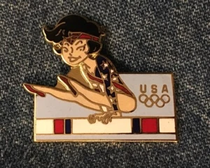 Alfiler olímpico de gimnasia ~ haz ~ 1988 Seúl ~ de la colección Hanna-Barbera Olympikids - Imagen 1 de 1